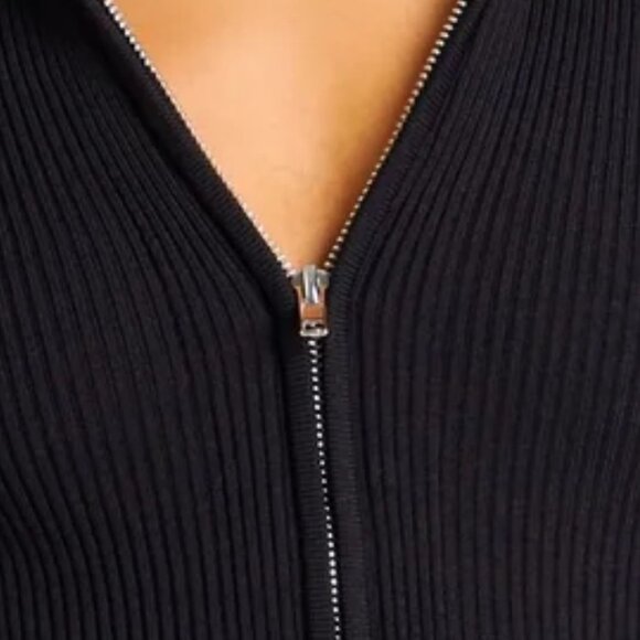 Seroya Larkin Rib Knit Dress in black by Ser.O.Ya size Large - Picture 6 of 9